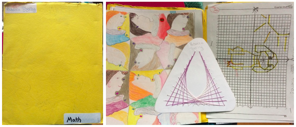 yellow math folder