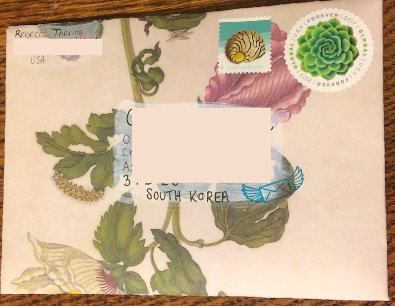 diy envelope snail mail