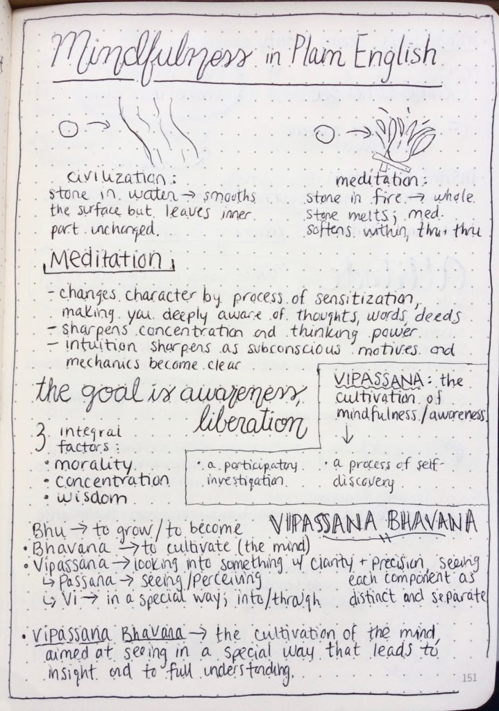 MIndfulness in Plain English Notes 1