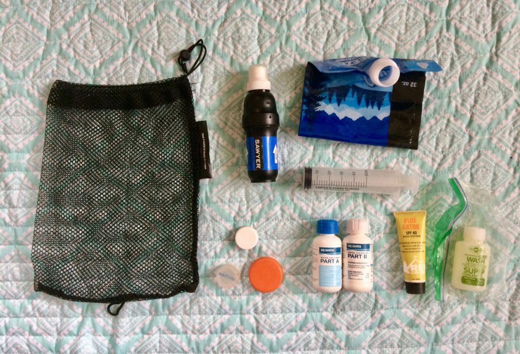 Water filtering gear for AZT
