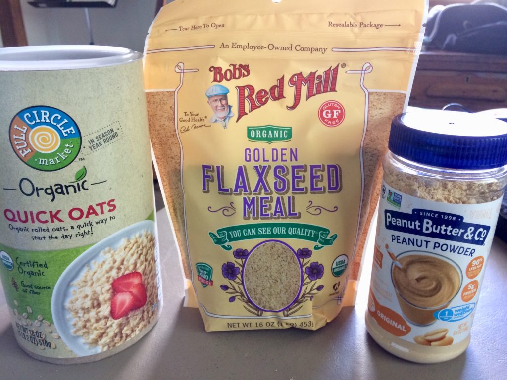 Oatmeal, flax, peanut butter