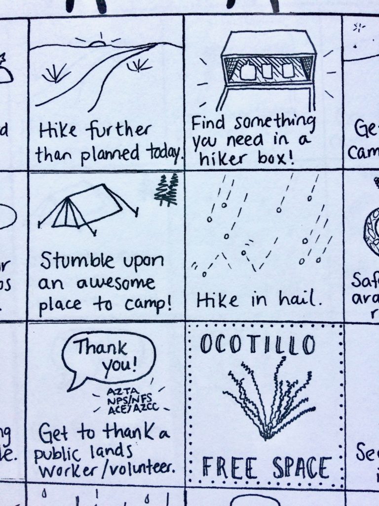 Arizona Trail Bingo