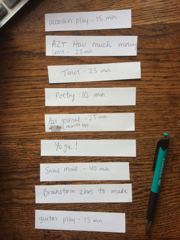 Slips of paper
