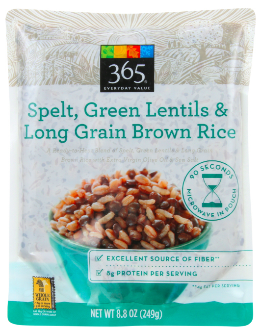 365 lentils and brown rice