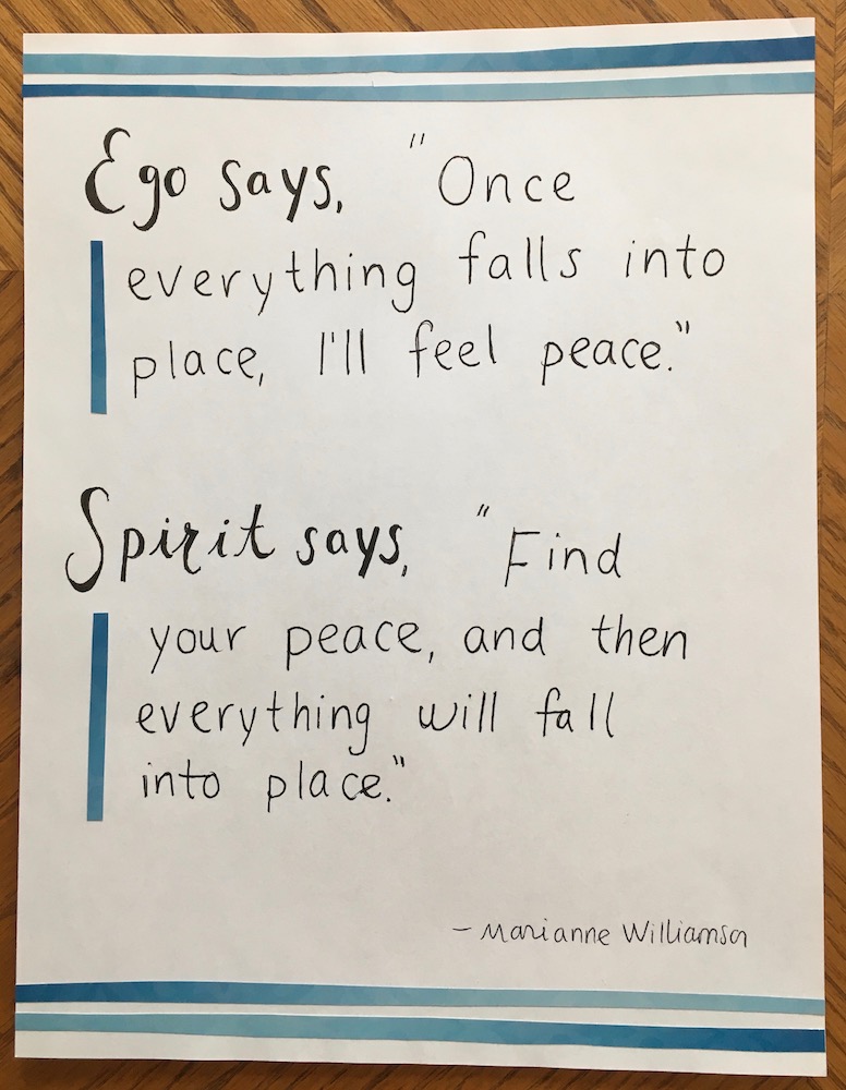 ego spirit quote marianne williamson