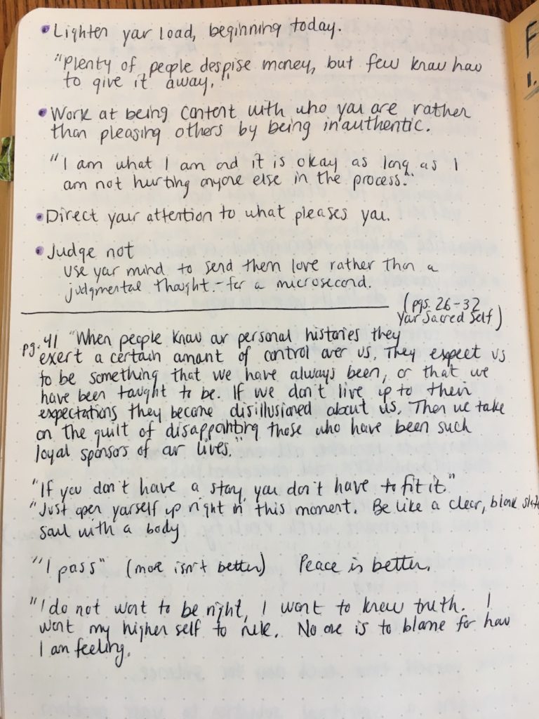 your sacred self book notes