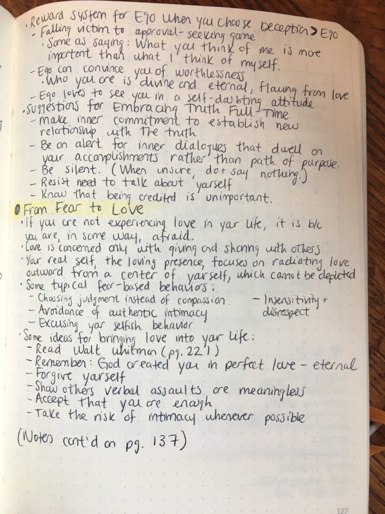 your sacred self book notes