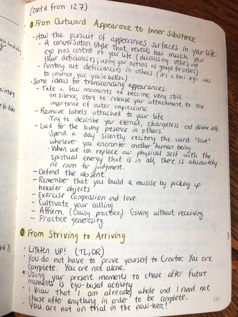 your sacred self book notes