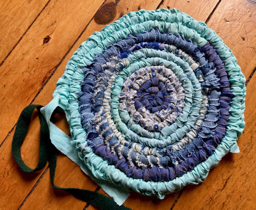 Blue and Teal Rag Rug