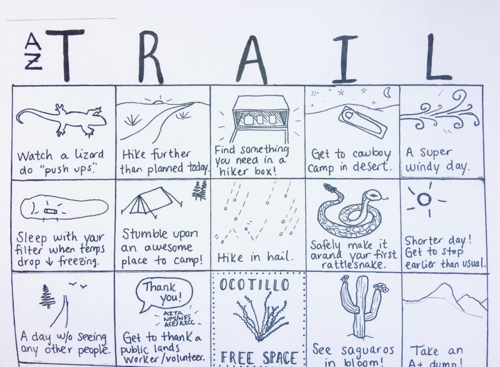 Arizona Trail Bingo